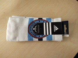 New Adidas Mls New York City Fc Mens Size Large 9-11 White Socks C271Z-MTC - £7.59 GBP