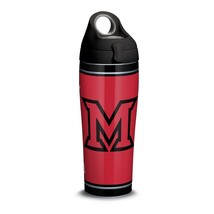 Tervis NCAA Miami Redhawks Campus 24 oz. Stainless Steel Water Bottle W/ Lid New - £22.56 GBP