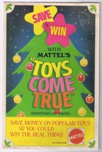 Mattel Toys Come True Sweepstakes 1982 Hot Wheels Barbie Masters Of Univ... - £5.82 GBP