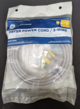 GE 3 Prong Universal Electric Dryer Power Cord  6 foot, 3 wire, 30 amp - $9.89