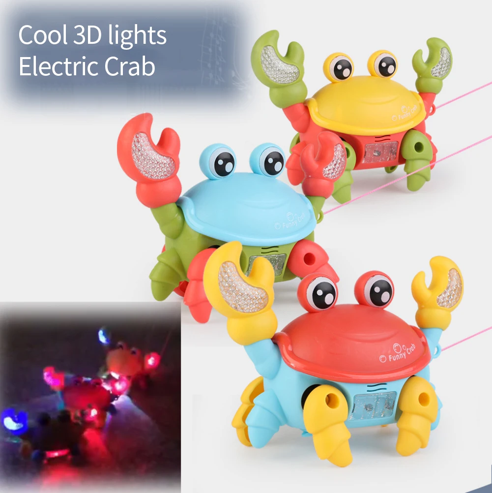 Cute Electric Rope Walking Crab Automatic Lateral Walking Abs Glowing Crab Cool - £16.60 GBP+