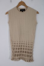 Derek Lam S? Ivory Felted Wool Eyelet Sleeveless Tunic Sweater Top - $28.49