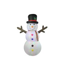 8 Inflatable Lighted Twinkle Snowman Christmas Yard Art Decoration - $66.83