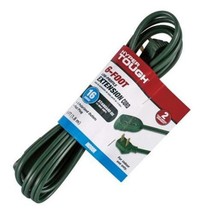 Hyper Tough 6FT 16AWG 2 Prong Green Indoor Household Extension Cord - £10.59 GBP