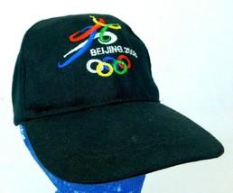 BEIJING 2008 Olympics Black Baseball Cap Hat Adjustable Strapback Box Ship - £9.63 GBP