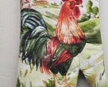1 Printed Kitchen Oven Mitt (7&quot;x12&quot;) RED HEADED ROOSTER, with green back... - £6.26 GBP