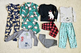 9PC Lot Carters Pajamas Fall/Winter &amp; Holiday Toddler Boys Size 4T - £11.84 GBP