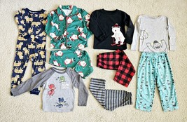 9PC Lot Carters Pajamas Fall/Winter &amp; Holiday Toddler Boys Size 4T - £11.62 GBP