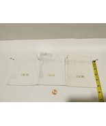 3 DIOR Small White Drawstring Bag Pouch 5x5in - €21,26 EUR