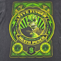 Five Finger Death Punch T-Shirt XL Black Heavy Metal Band Tour Merch Tee... - $49.49