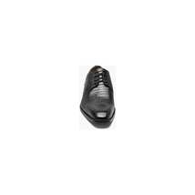 Stacy Adams Turano Bike Toe Oxford Croc Print Shoes Black 25576-001 image 3