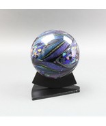 Rollin Karg Signed Dichroic Art Glass Paperweight Sculpture With Stand - £193.88 GBP