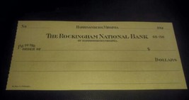 Antique 1920&#39;s Rockingham National Bank Blank Checks Harrisonburg Virginia - $14.99