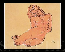 Vintage Nude Women Picture 8X10 New Color Print Antique Old Drawing Sketch Girl - £4.00 GBP