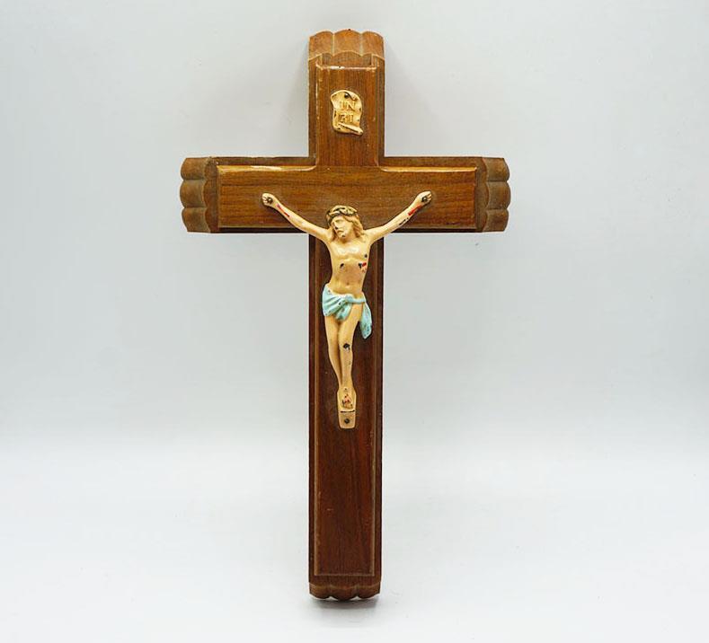 Primary image for Legno Crocifisso Gesù da Parete & Last Rites Porta Candela