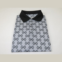 Men Sports Shirt DE-NIKO Short Sleeves Soft Modal Fashion Polo Shirt G1121 Gray image 5