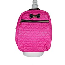 Betsey Johnson Large Backpack Black Pink Fuchsia Bag with Bow - $65.95