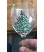 Conjunto De 4 Spode Árbol Navidad 384ml Copas Vino 18.4cm Marca New-Ship... - $74.22