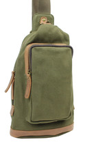 Vagarant Traveler Cotton Canvas Chest Pack Travel Bag CK89.Green - $33.00