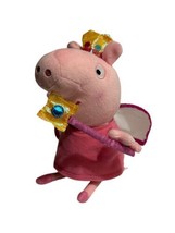 Ty Fairy Princess Peppa Pig Pink Magic Wand Crown Mini Plush Stuffed Animal - £7.89 GBP