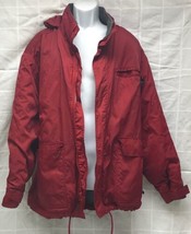 G.H. Bass &amp; Co Men&#39;s Red Fishing Fleece-Lined Jacket Size L - $461.33 MXN