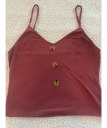 Woman's Shein Mauve Tank with Buttons Size 1XL - $147.24 MXN Woman's Shein Mauve Tank with Buttons Size 1XL - $147.24 MXN