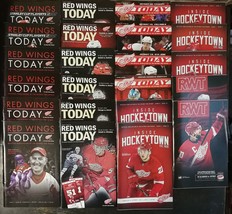 Lot of 23 Different Detroit Red Wings Game Day Programs 524 - $24.74