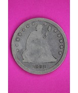 1891 P Seated Liberty Silver Quarter Guaranteed Authentic &amp; Genuine Coin... - $32.81 CAD