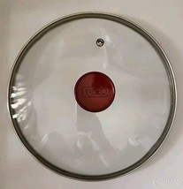 T-Fal Glass Lid with Vent Red Knob Replacement 9.75&quot; Out 9.25&quot; In  - £8.24 GBP