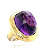 Authenticity Guarantee

14k Yellow Gold Faceted Oval Amethyst Ring Size ... - $3,967.44