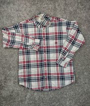 Cinch Shirt Mens Medium Red White Plaid Flannel Outdoor Western Hunting Comfort - $17.99