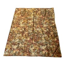 Vintage Floral Paisley Autumn Colors Formal Lined Brown Fall Tablecloth 52.75x86 - £37.36 GBP