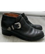Ariat Black Leather Western Ankle Boots Silver Buckle Blair Style 16401 ... - $387.49 MXN