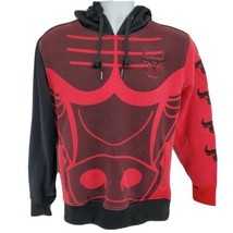 Chicago Bulls Hoodie Embroidered Logo Size S Red Black Unk - £22.00 GBP