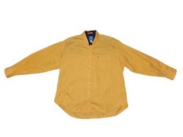 VTG Western Texas Cotton Yellow Long Sleeve Shirt Mens XL Extra Long Tail USA - £14.90 GBP