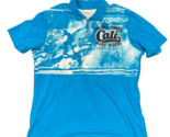 Roebuck &amp; Co Mens Blue Big Waves Pacific Cali Wave Riders Polo Shirt Siz... - $11.85