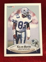Kelvin Martin WR Dallas Cowboys Fleer 1990 #392 - £2.33 GBP