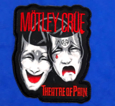 Motley Crue Theatre Of Pain Iron On Sew On Woven Patch 2 1/8&quot;x3 1/4&quot; - £5.95 GBP