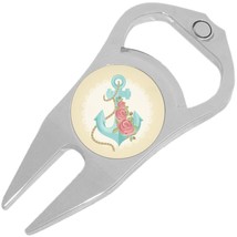 Anchor and Roses Golf Ball Marker Divot Repair Tool Bottle Opener - £9.24 GBP