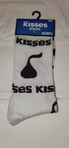 Hershey&#39;s Kisses Candy Men&#39;s Novelty Crew Socks White 1 Pair Shoe Size 6-12 - £9.11 GBP