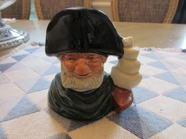 Staffordshire Shorter &amp; Son Character  Jug Captain Ahab Small 4.5&quot;H ENGLAND - $9.85