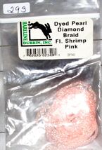 Hareline - Fly-Tying Material DP140 Dyed Diamond Braid Fl. Shrimp Pink #293 - $1.97