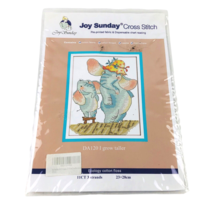 Joy Sunday Cross Stitch I Grow Taller Elephants DA120 11x9 VTG Ecology C... - £16.58 GBP