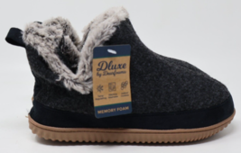 Deluxe By Dearfoams Slippers Women&#39;s 5-6 Memory Foam Comfort Bootie Gray NWT - £11.46 GBP