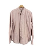 Loro Piana Shirt Light Red Check Button Down Long Sleeve Cotton Silk Men... - $173.06