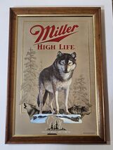 Miller High Life Timber Wolf Mirror Wisconsin Wildlife Series Bar 1991 V... - $64.30