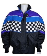 Snowmobile Jacket Mens L Purple Black Checkerboard Vtg USA Sno Rider Thi... - $935.75 MXN