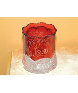 1904 EAPG 4" Glass pointed ovals diamond hobstar St Louis World Fair Rub... - $15.29