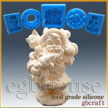 3D Silicone Soap/sugar/fondant/chocolate Mold-Santa carries Gift Bag - £65.94 GBP