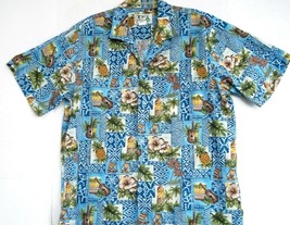 Tapa Print KY Made in Hawai Hawaiian Shirt  Pineapple  XL Catamaran Aloha Tower - £23.73 GBP